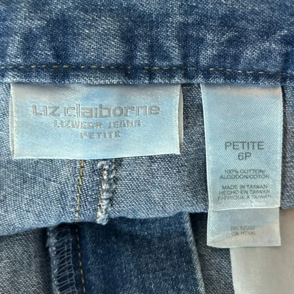 Liz Claiborne Medium Wash Jean Maxi/Midi Skirt - Size 6P